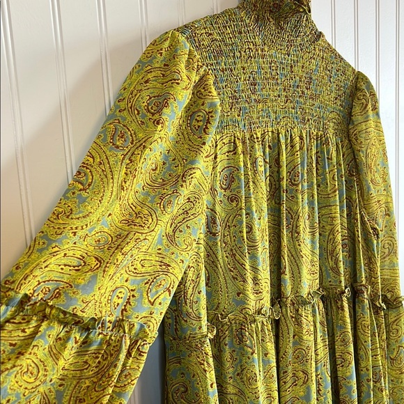 Cinq à Sept Rika printed high/low dress Long Sleeve sheer size 4 floral - Picture 7 of 12